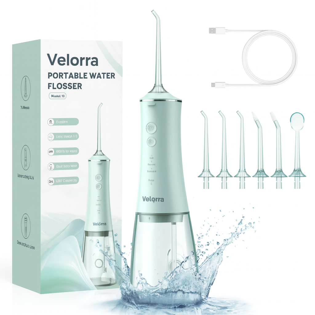 HydroGlow™ by Velorra – Advanced Dental Water Flosser