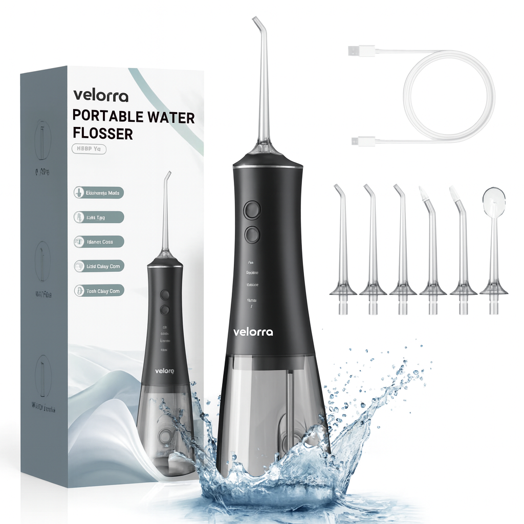 HydroGlow™ by Velorra – Advanced Dental Water Flosser